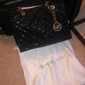 Michael Kors Shiny Black Date Night Purse